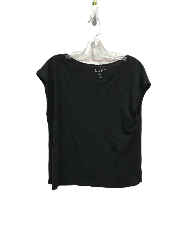 Black Top Sleeveless By Loft, Size: M Monochromatic All