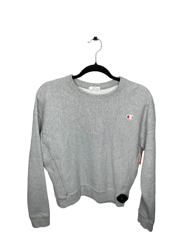 Top Long Sleeve By Champion In Grey, Size: M Business