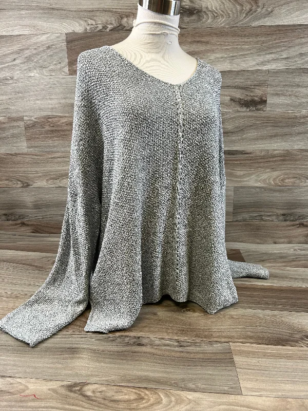 Top Long Sleeve By Ces Femme In Grey, Size: L Traditional Men's Wool