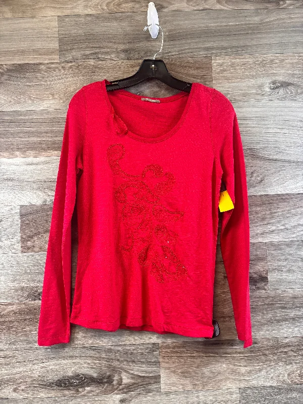 Top Long Sleeve Basic By Cme In Red, Size: S Practical Men's Multi