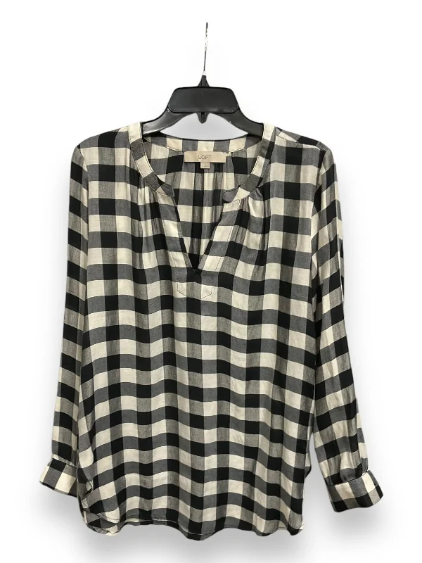 Top Long Sleeve By Loft In Plaid Pattern, Size: S Artistic Men's Avant