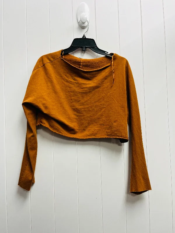 Top Long Sleeve By Zara In Tan, Size: S Laid