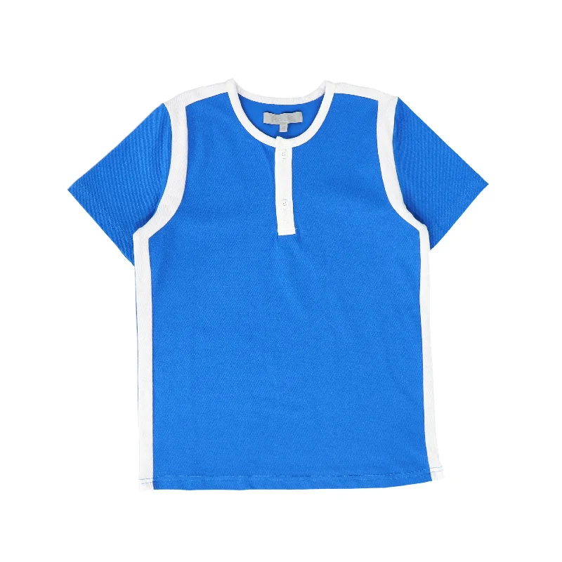 BACE COLLECTION BLUE PIQUE VARSITY SS TEE [FINAL SALE] Rugged Men's Outdoor 