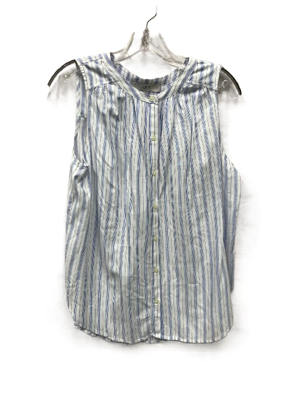 Blue & White Top Sleeveless By Loft, Size: S Bold Men's Animal