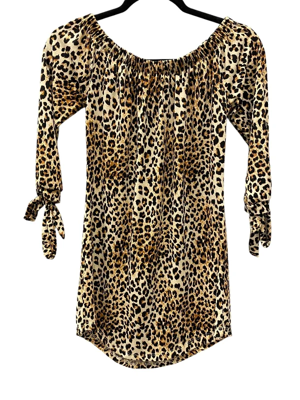 Top Long Sleeve By Absolutely In Animal Print, Size: M Cozy Men's Sherpa