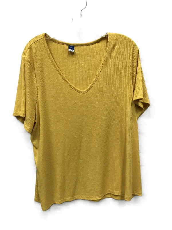 Yellow Top Short Sleeve By Old Navy, Size: Xl Masculine Men's 