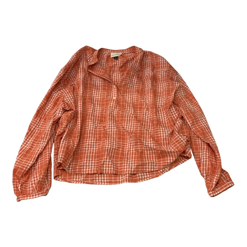 Top Long Sleeve By Universal Thread In Orange, Size: Xs Monochromatic All