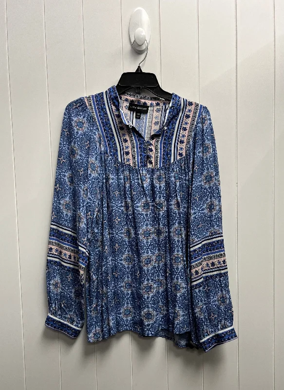 Top Long Sleeve By Lane Bryant In Blue, Size: 20 Traditional Men's Country