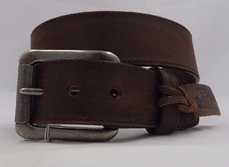 Justin Men's Brown Bomber Leather Belt/C11745 Polished Men's Silk