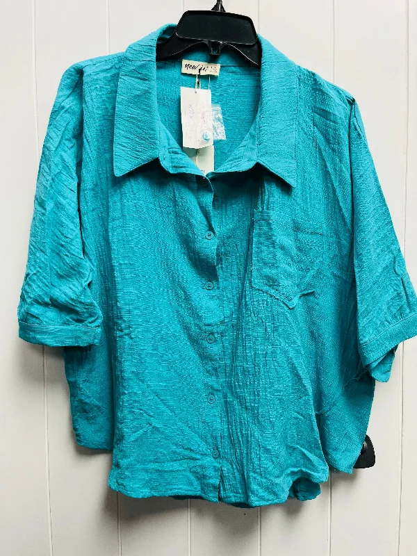 Top Long Sleeve By new in  In Teal, Size: L Relaxed Men's Australian 