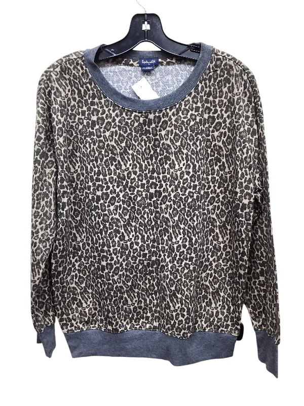 Top Long Sleeve By Splendid In Animal Print, Size: M Earthy Men's Hemp