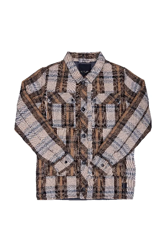 Reiss | Men's Woven Plaid Shirt Jacket British Gentleman Style