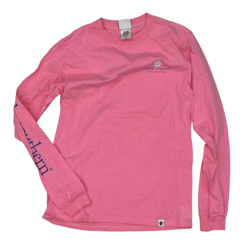 Top Ls By Simply Southern In Pink, Size:S Refined Men's Classic 