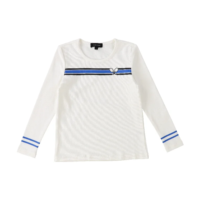 BAMBOO BASICS BLUE STRIPED TENNIS TEE [Final Sale] Stylish Men's Tropical 