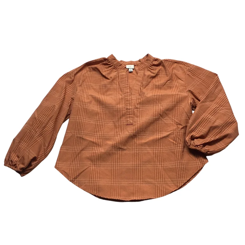 Top Long Sleeve By A New Day In Orange, Size: M Tough Men's Tactical