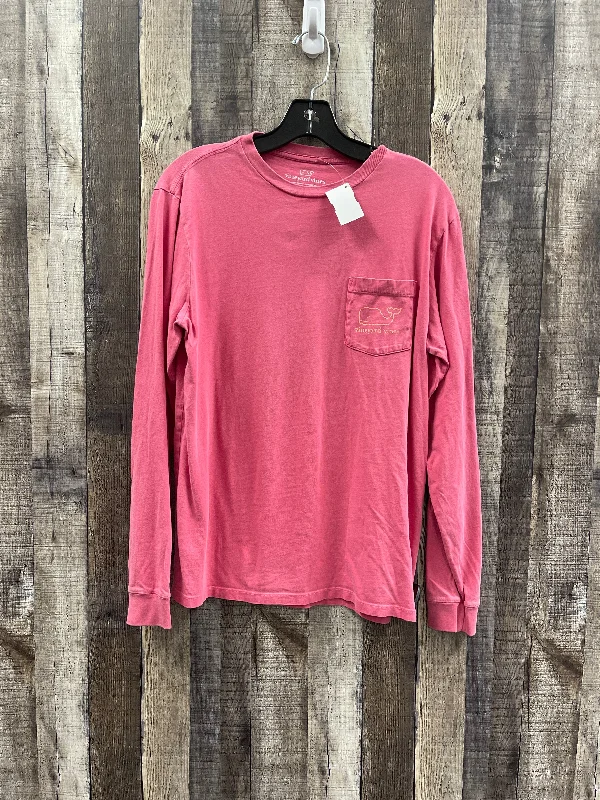 Top Long Sleeve By Vineyard Vines In Pink, Size: S Edgy Men's Punk