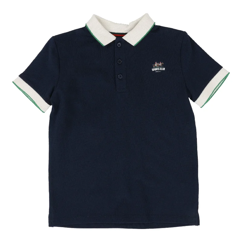 ANALOGIE NAVY TRIM POLO T-SHIRT Dynamic Men's Moto