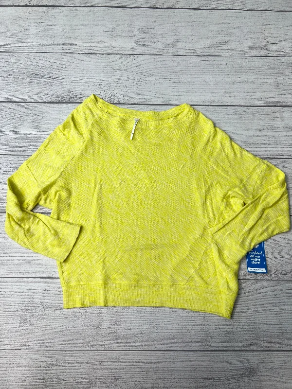 Top Long Sleeve By Anthropologie In Chartreuse, Size: Xs Polished Men's Silk