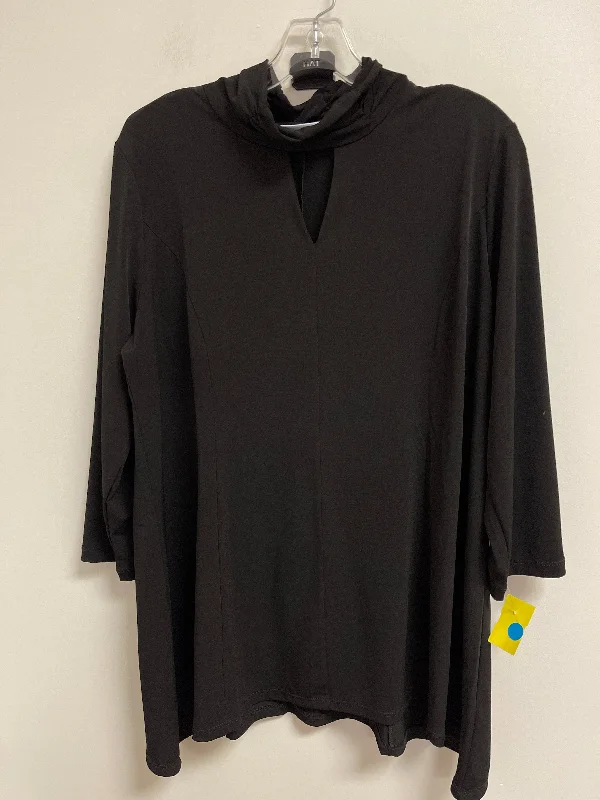 Top Long Sleeve By Susan Graver In Black, Size: L Modern Men's Tech