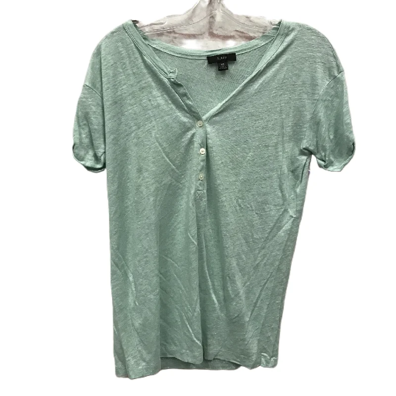 Green Top Short Sleeve By J. Crew, Size: Xs Monochromatic All