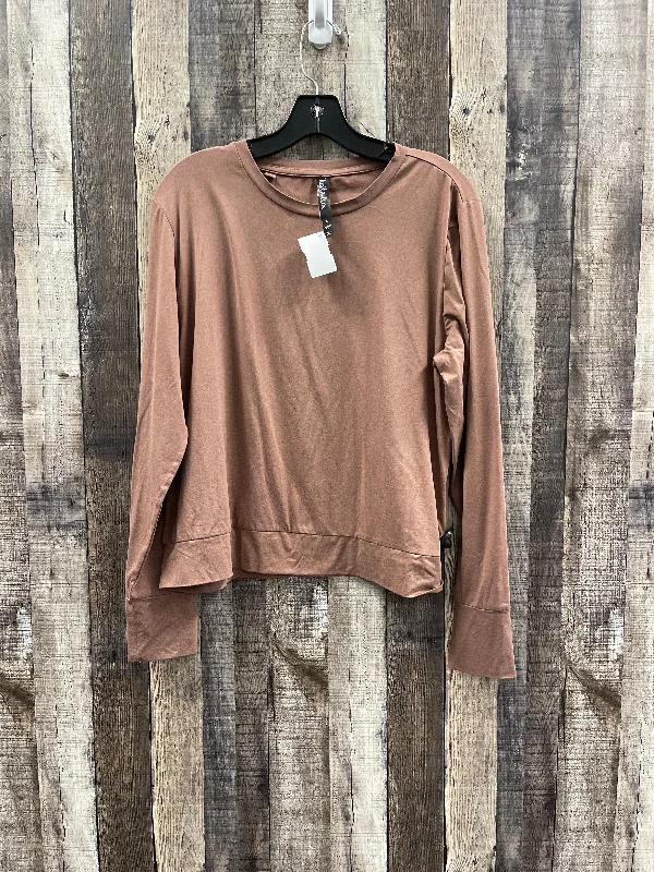 Top Long Sleeve By Lukka In Brown, Size: L Minimalist Men's Casual 