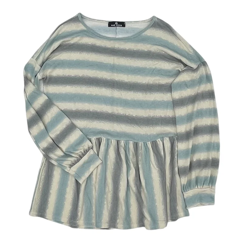 Top Ls By Clothes Mentor In Blue & Cream, Size:S Refined Men's Hand