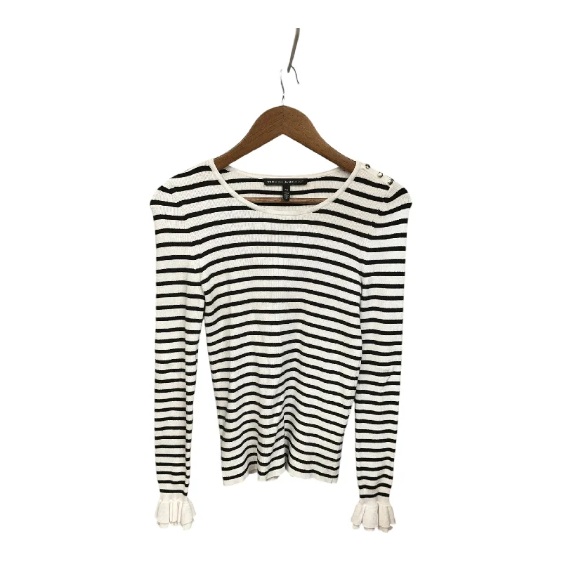 Top Long Sleeve By White House Black Market In Striped Pattern, Size: Xs Youthful Men's Anime