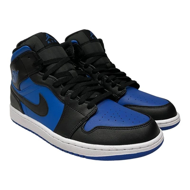 NIKE/Hi-Sneakers/US 11/Leather/BLU/Jordan 1 Mid Black Royal Blue Street