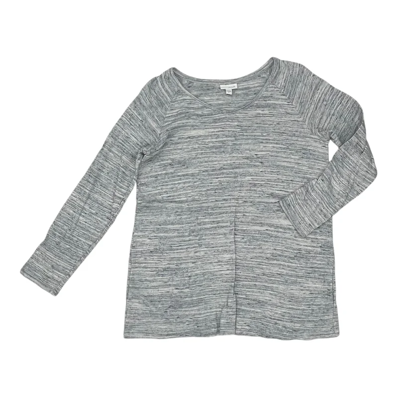 Top Ls By Pure Jill In Blue & Grey, Size:M Refined Men's Hand