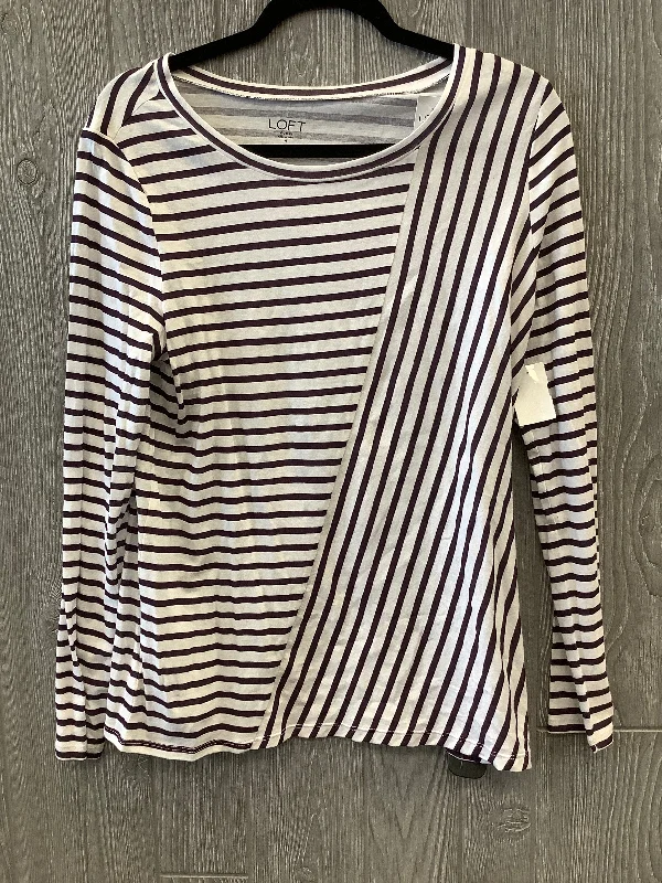 Top Long Sleeve By Loft In Striped Pattern, Size: M Earthy Men's Hemp