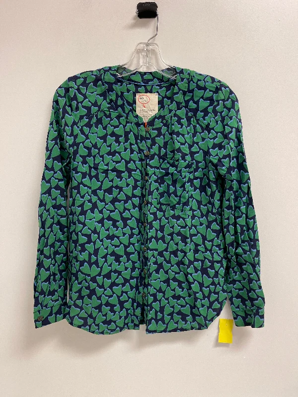 Top Long Sleeve By Anthropologie In Blue & Green, Size: Xs Hip Men's Urban