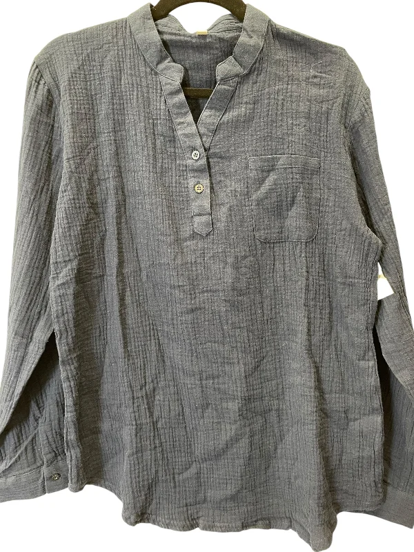 Top Long Sleeve By Cmc In Navy, Size: Xl Earthy Men's Sustainable 